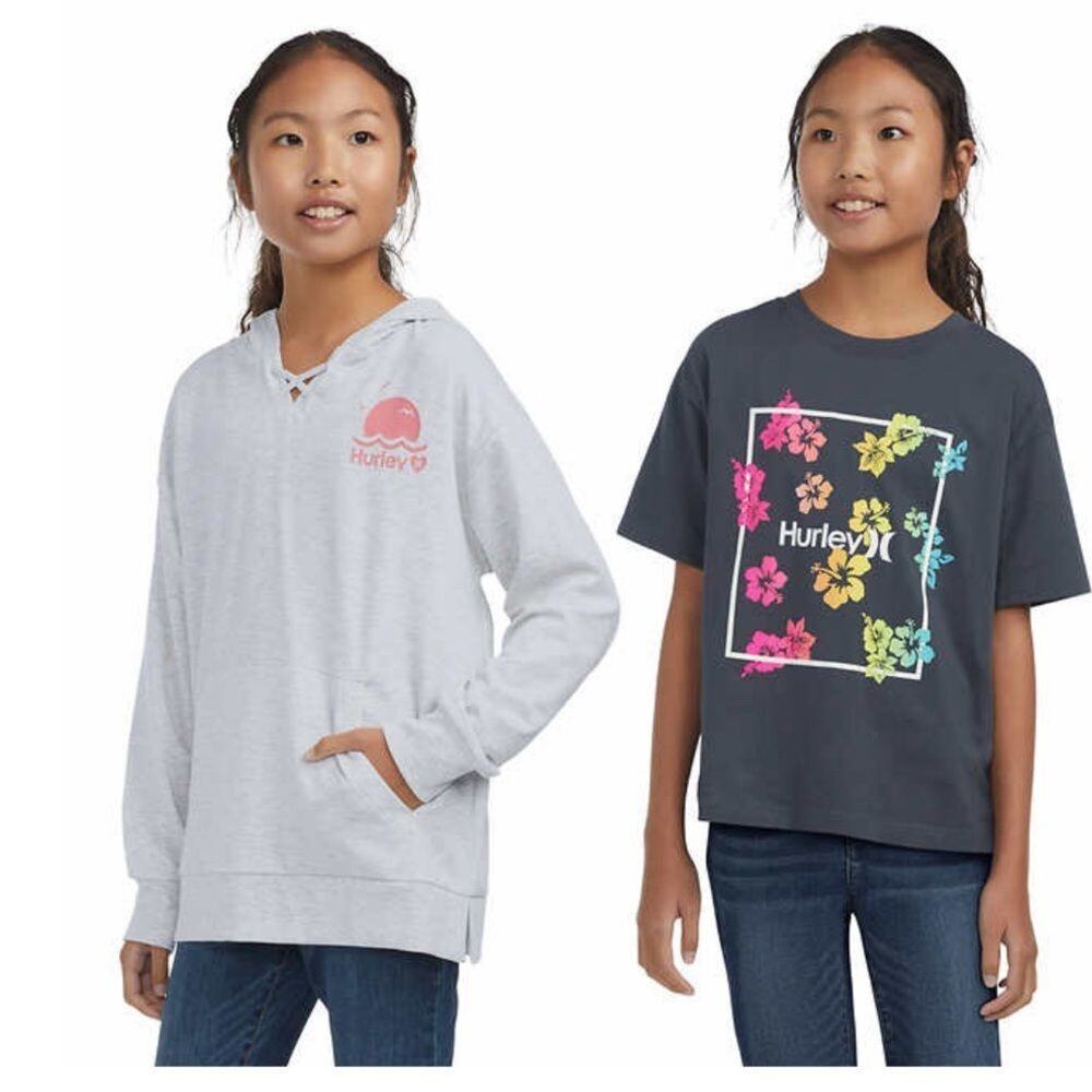 Hurley Youth Hoodie & Tee set size XS 5/6